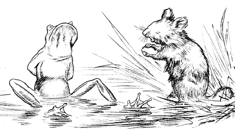 KUD Oksimoron: Boj med žabami in mišmi / v Barutani